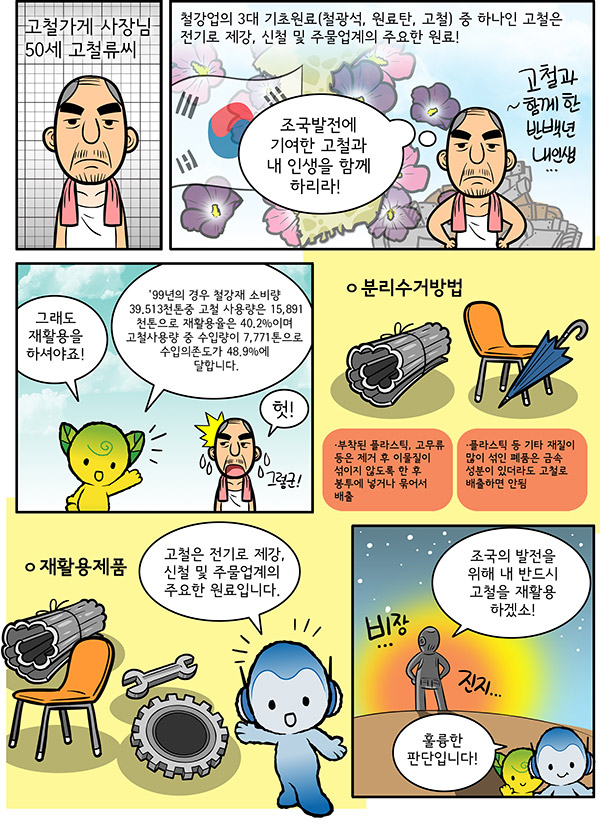 고철류 재활용 만화