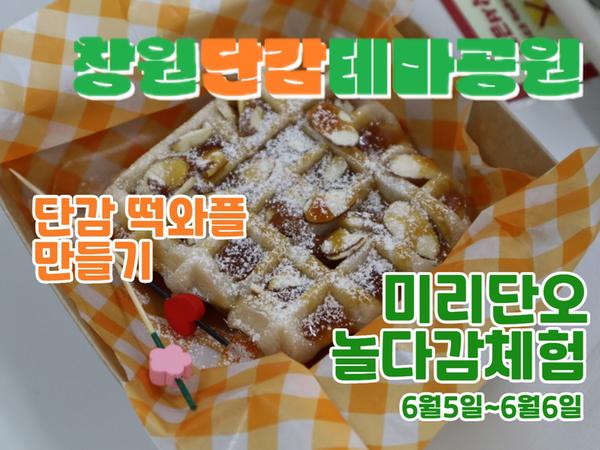 창원단감테마공원 미리단오 놀다감체험(단감 떡와플 만들기:6월5일~6일)