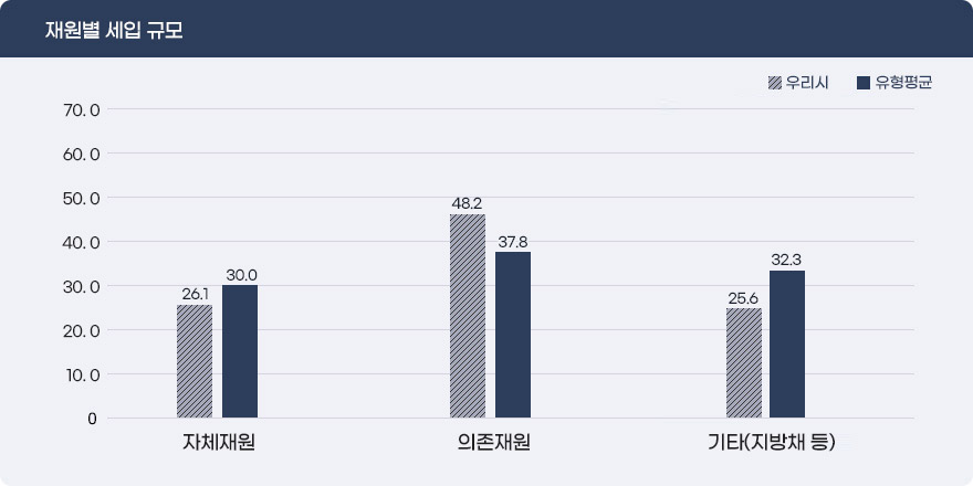  재원별 세입 규모 내용은 다음과 같습니다.