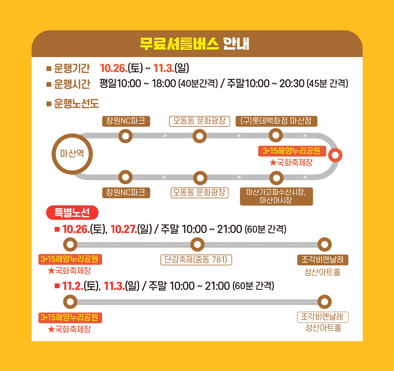 무료 셔틀버스 안내-아래내용 참고 