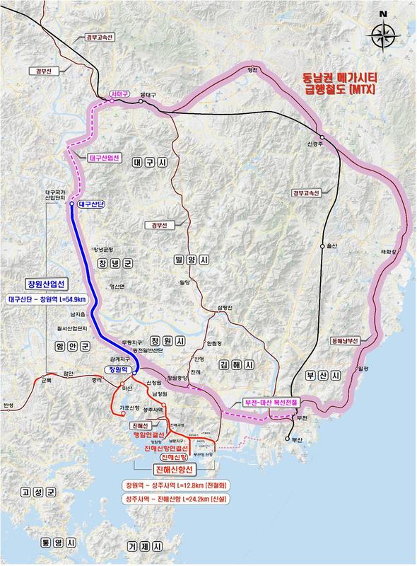 창원&middot;함안&middot;창녕, &lsquo;창원산업선&rsquo; 필요성 한 목소리(창원산업선 건의 노선도)창원·함안·창녕, ‘창원산업선’ 필요성 한 목소리(창원산업선 건의 노선도).jpg