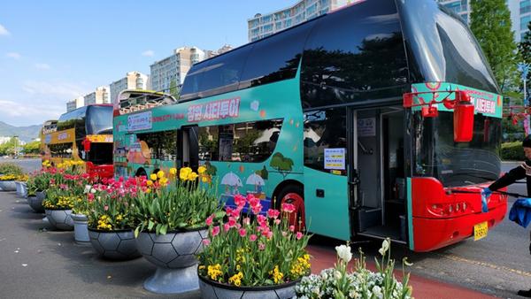 창원특례시 “지붕 뚫린 버스 타고 진해군항제 벚꽃 만끽해요”
