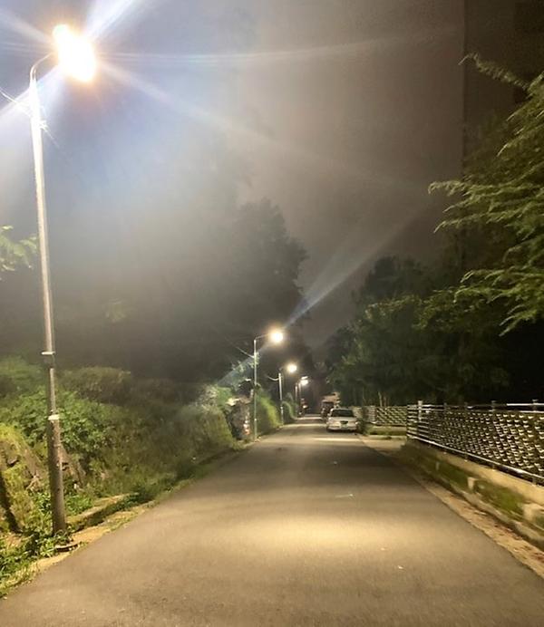 창원대학교 기숙사 후문 밝아진 음영구역  