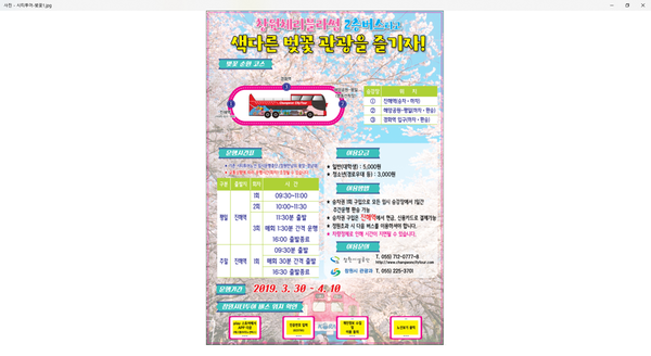 체리블라썸 2층버스 전단