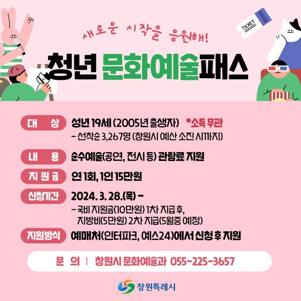 창원시, 청년 문화예술패스 사업 실시창원시, 청년 문화예술패스 사업 실시(문화예술과).jpg