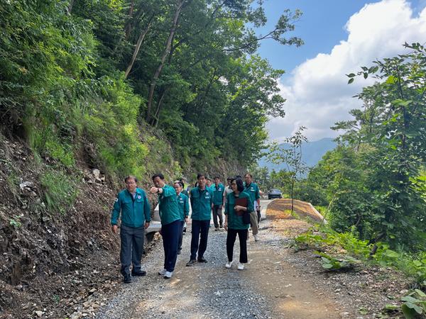 장금용 창원특례시 제1부시장 재해취약지 및 수해복구 현장 점검장금용 창원특례시 제1부시장 재해취약지 및 수해복구 현장 점검(재난대응담당관)-내서읍 산사태 복구현장.JPG