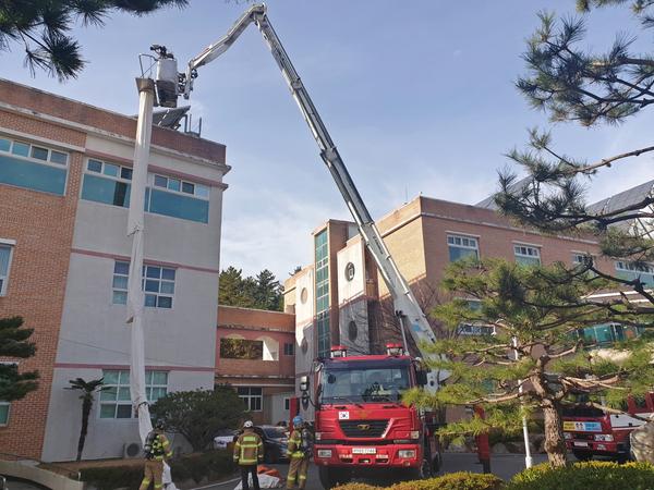 요양시설 '정혜원' 합동소방훈련