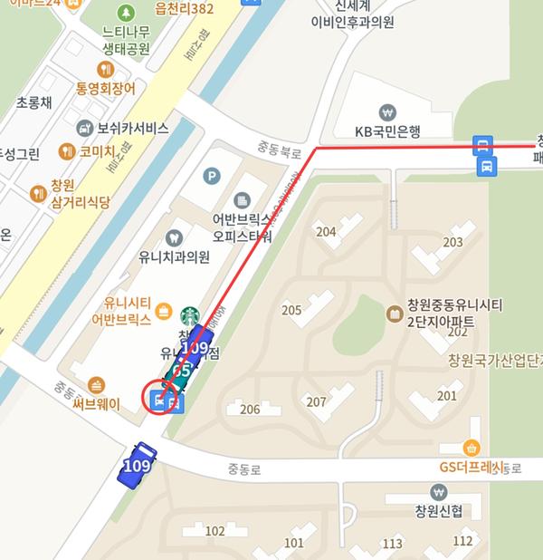 65번 및 64-1번 노선의 '어반브릭스' 연장 요청