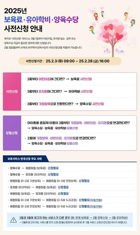보육서비스 사전신청 안내