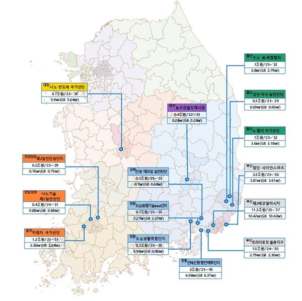 국가지역전략사업 위치도(전국 15곳 중 3곳이 창원지역 입니다)