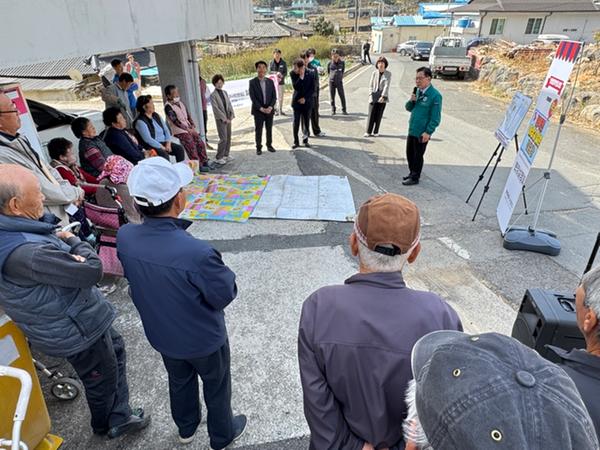 진북면 동삼길 일원 재포장 현장 점검
