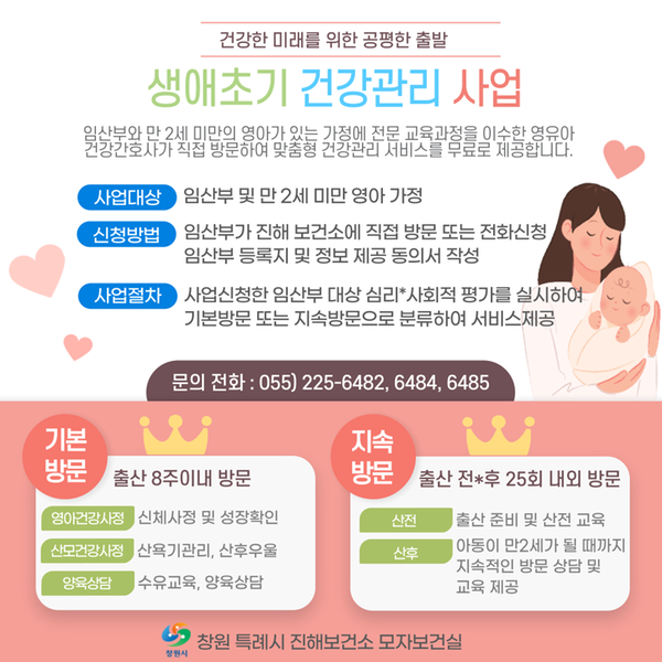 생애 초기 건강관리사업 홍보 포스터