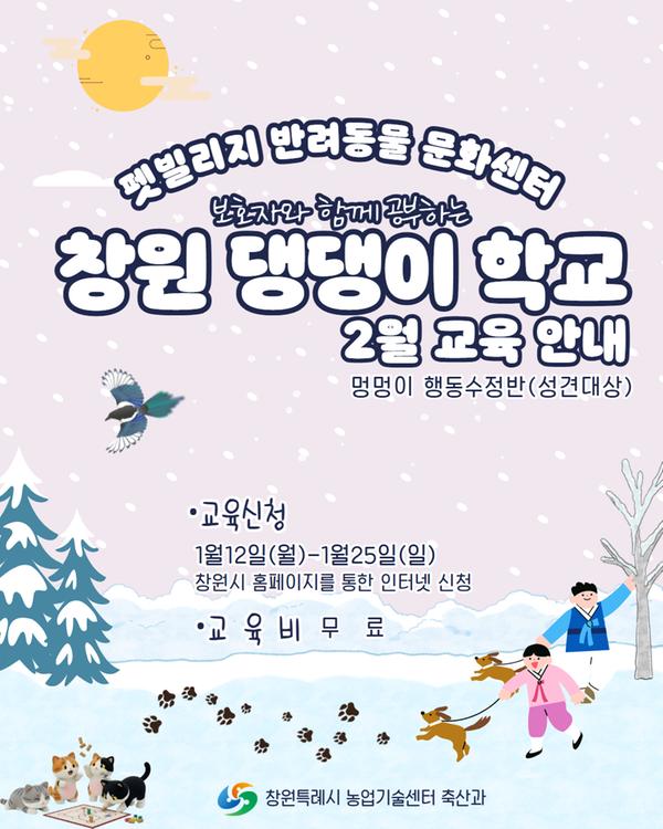 펫빌리지 ‘창원 댕댕이 학교’ 2월(멍멍이 행동수정반-주말과정) 교육