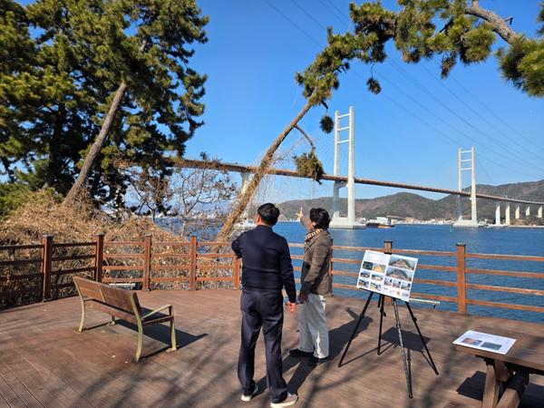 가포해안변공원 노후 시설물 개선사업 현장 점검