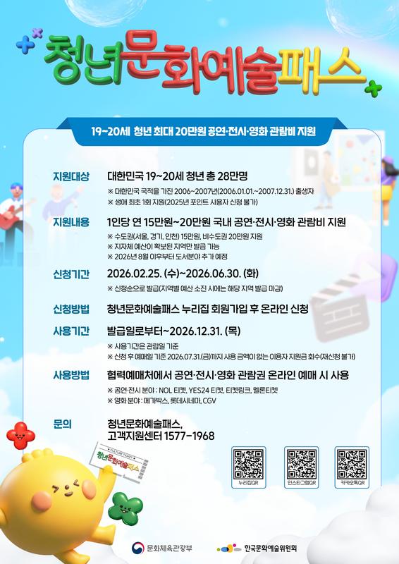 청년문화예술패스 홍보물창원특례시, 청년문화예술패스 발급률 86퍼센트 돌파(문화예술과).jpg
