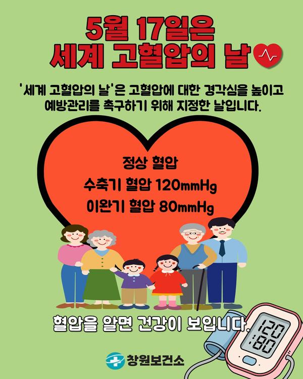 2026년 세계 고혈압의 날 관련 포스터