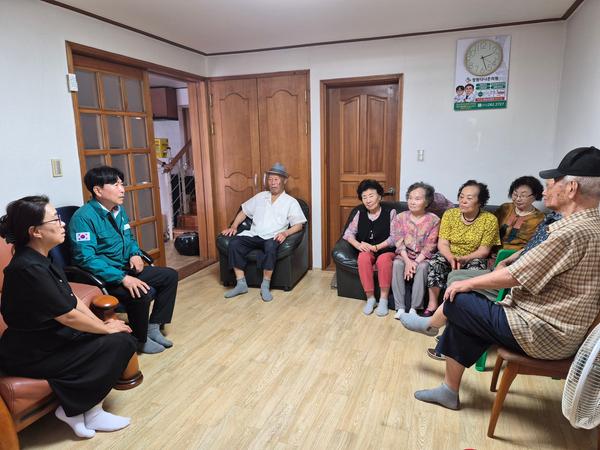 성산구청장 폭염대비 중앙동 외동경로당 무더위쉼터 현장방문 