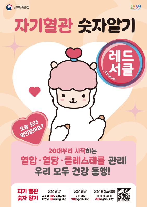 홍보 포스터(자기혈관 숫자알기, 레드서클 캠페인)