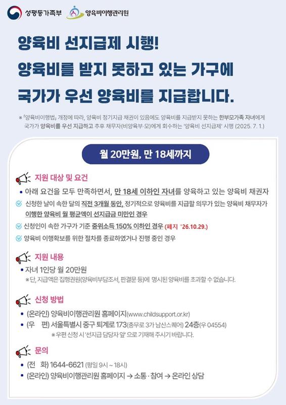 양육비 선지급제