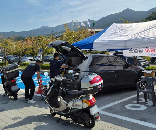 진해구 이륜자동차 출장검사 현장사진
