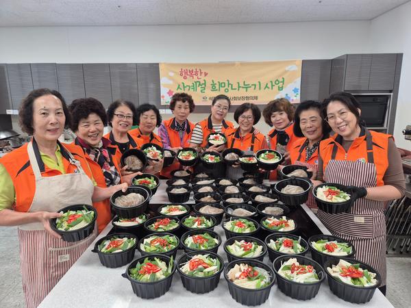석전동지역사회보장협의체 밀키트 제작 사진