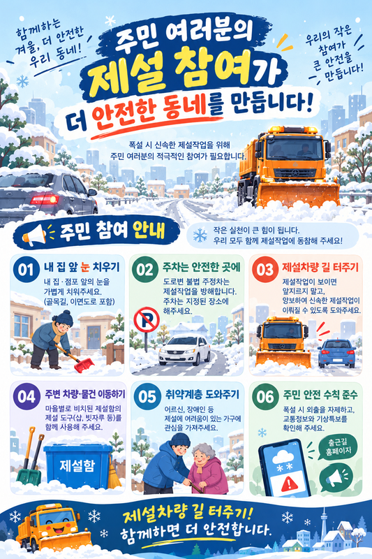 제설 참여 포스터 