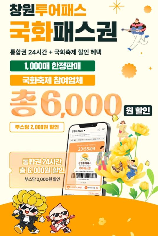 홍보 이미지(국화투어패스 판매 페이지 핵심 내용)