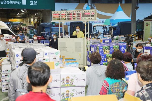 허성무 창원시장, 농산물도매시장 찾아 농산물 가격동향 살펴 허성무 창원시장, 농산물도매시장 찾아 농산물 가격동향 살펴 (농산물도매시장관리과) (3).jpg