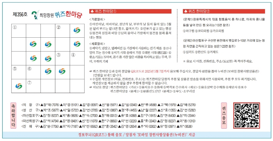 제356호 희망 창원 퀴즈 한마당