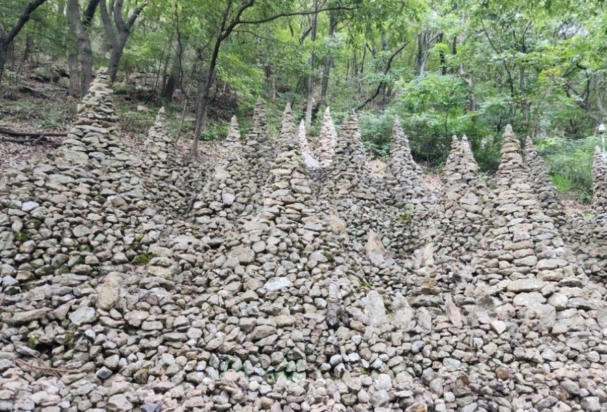 팔용산돌탑 전경